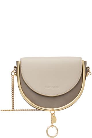 Taupe & Beige Mara Evening Bag by See by Chloé on Sale